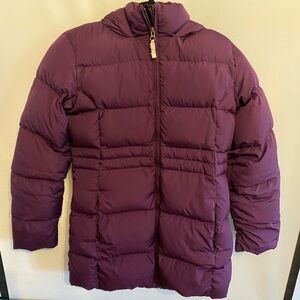 Girls Lands End Down Parka Size M Purple